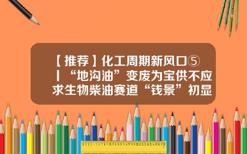 【推荐】化工周期新风口⑤丨“地沟油”变废为宝供不应求生物柴油赛道“钱景”初显-天津滨阳化工有限公司