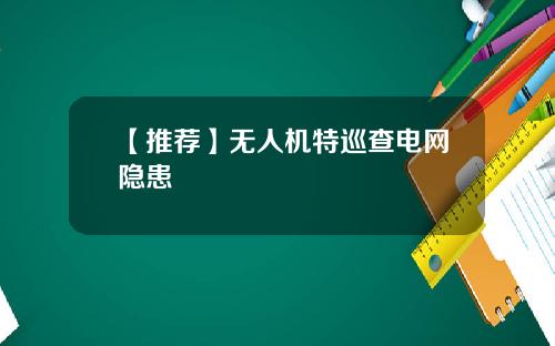 【推荐】无人机特巡查电网隐患