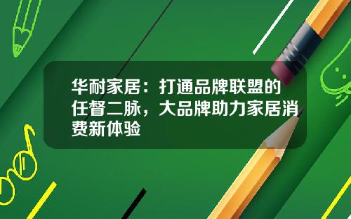 华耐家居：打通品牌联盟的任督二脉，大品牌助力家居消费新体验