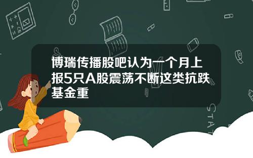 博瑞传播股吧认为一个月上报5只A股震荡不断这类抗跌基金重