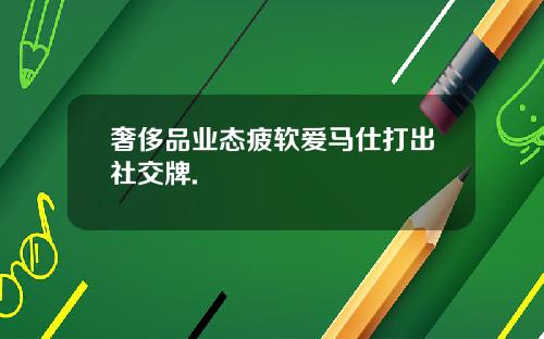 奢侈品业态疲软爱马仕打出社交牌.