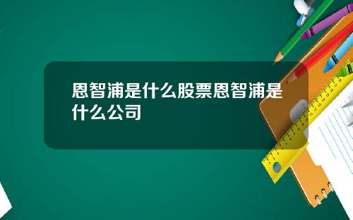 恩智浦是什么股票恩智浦是什么公司
