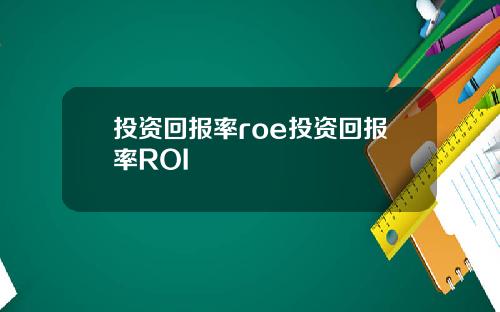 投资回报率roe投资回报率ROI