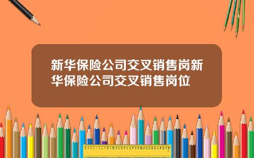 新华保险公司交叉销售岗新华保险公司交叉销售岗位