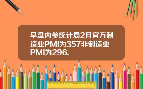 早盘内参统计局2月官方制造业PMI为357非制造业PMI为296.