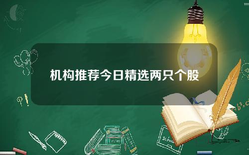 机构推荐今日精选两只个股
