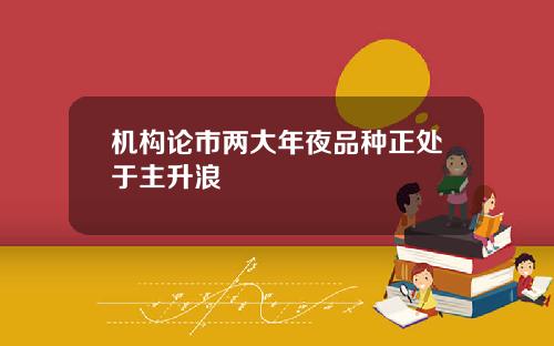 机构论市两大年夜品种正处于主升浪