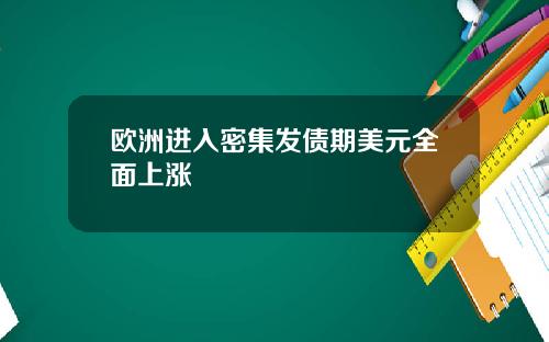 欧洲进入密集发债期美元全面上涨
