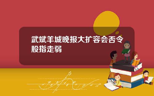 武斌羊城晚报大扩容会否令股指走弱