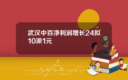 武汉中百净利润增长24拟10派1元