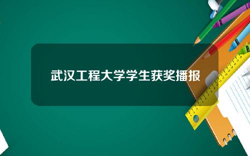 武汉工程大学学生获奖播报