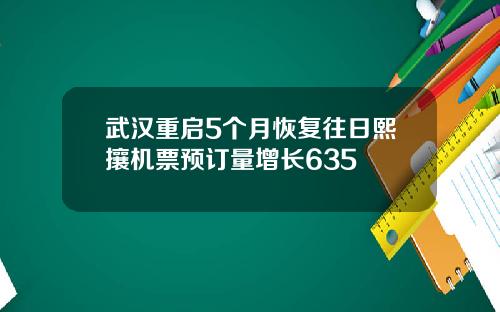 武汉重启5个月恢复往日熙攘机票预订量增长635