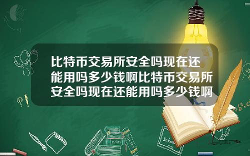 比特币交易所安全吗现在还能用吗多少钱啊比特币交易所安全吗现在还能用吗多少钱啊知乎