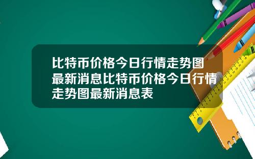 比特币价格今日行情走势图最新消息比特币价格今日行情走势图最新消息表
