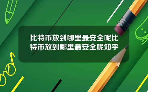 比特币放到哪里最安全呢比特币放到哪里最安全呢知乎