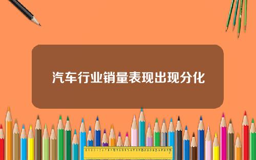 汽车行业销量表现出现分化