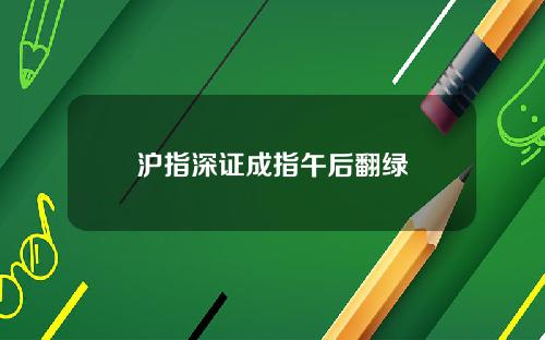 沪指深证成指午后翻绿