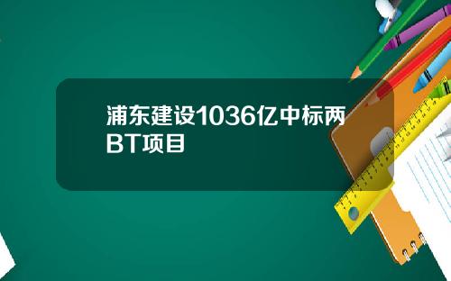 浦东建设1036亿中标两BT项目