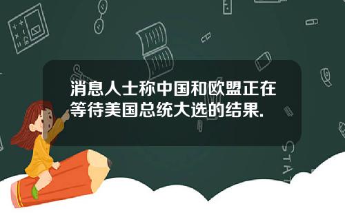 消息人士称中国和欧盟正在等待美国总统大选的结果.