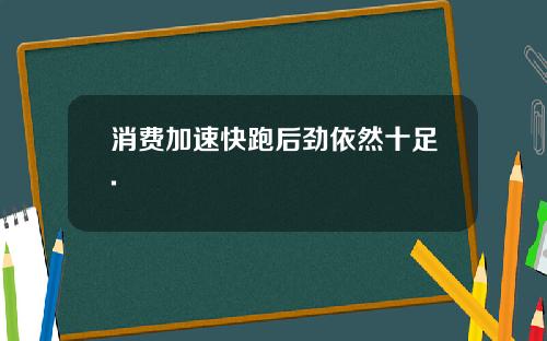 消费加速快跑后劲依然十足.
