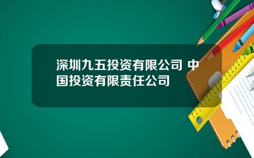 深圳九五投资有限公司 中国投资有限责任公司