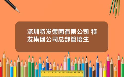 深圳特发集团有限公司 特发集团公司总部管培生