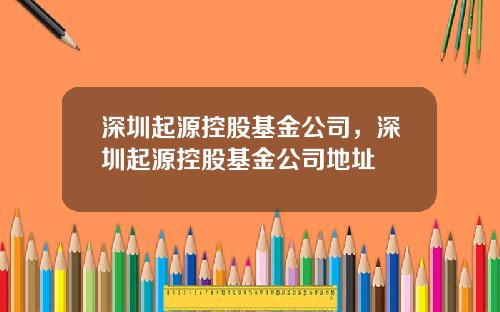 深圳起源控股基金公司，深圳起源控股基金公司地址