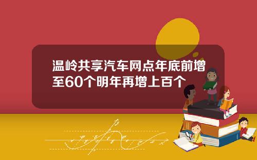 温岭共享汽车网点年底前增至60个明年再增上百个