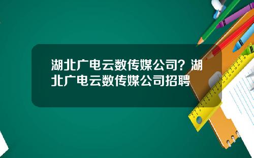 湖北广电云数传媒公司？湖北广电云数传媒公司招聘