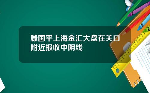 滕国平上海金汇大盘在关口附近报收中阴线