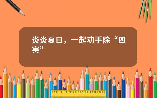 炎炎夏日，一起动手除“四害”
