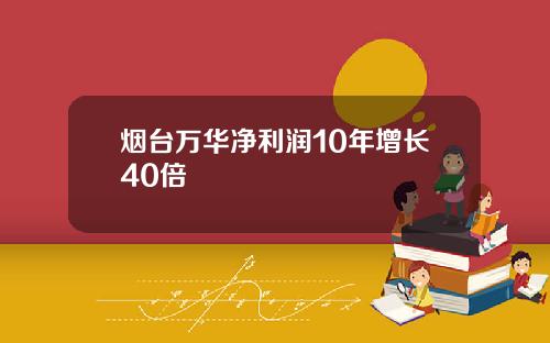 烟台万华净利润10年增长40倍