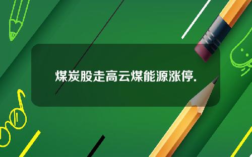 煤炭股走高云煤能源涨停.