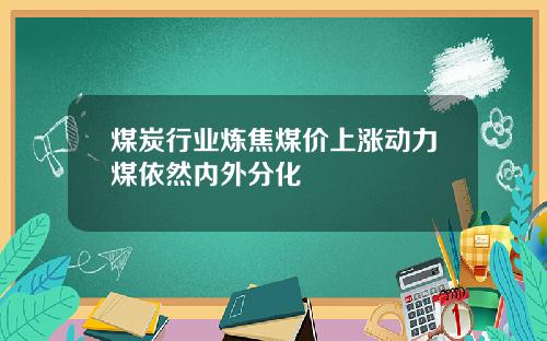 煤炭行业炼焦煤价上涨动力煤依然内外分化