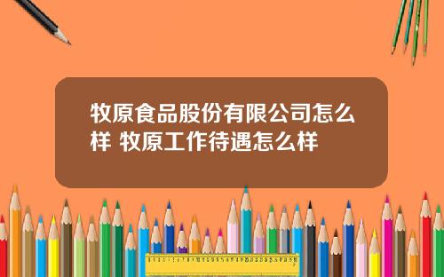 牧原食品股份有限公司怎么样 牧原工作待遇怎么样
