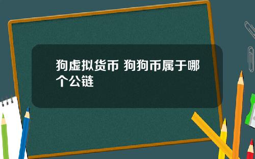 狗虚拟货币 狗狗币属于哪个公链