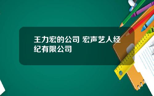 王力宏的公司 宏声艺人经纪有限公司