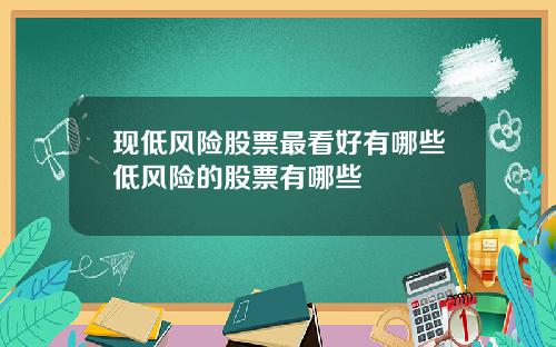 现低风险股票最看好有哪些低风险的股票有哪些