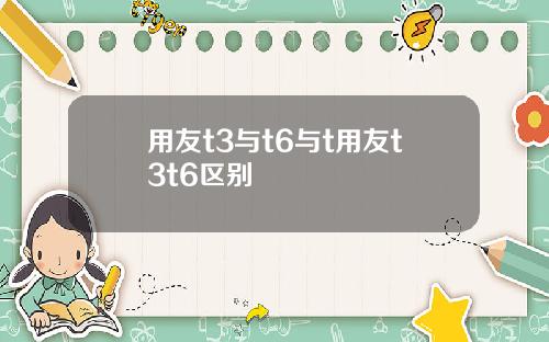 用友t3与t6与t用友t3t6区别