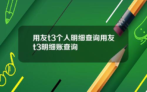 用友t3个人明细查询用友t3明细账查询