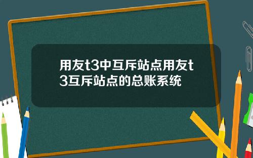 用友t3中互斥站点用友t3互斥站点的总账系统