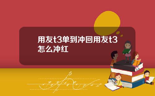 用友t3单到冲回用友t3怎么冲红