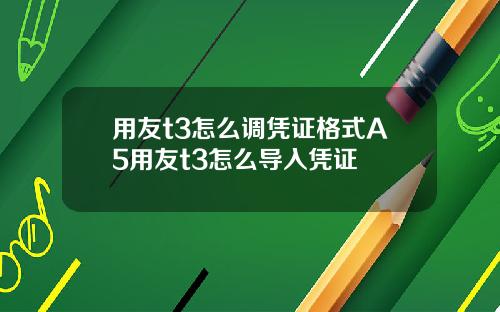 用友t3怎么调凭证格式A5用友t3怎么导入凭证