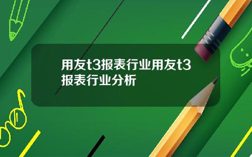用友t3报表行业用友t3报表行业分析