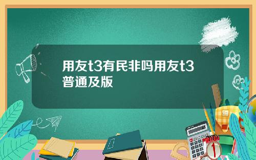 用友t3有民非吗用友t3普通及版
