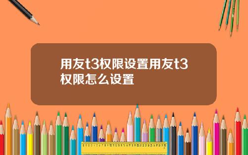 用友t3权限设置用友t3权限怎么设置