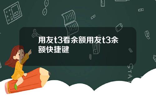用友t3看余额用友t3余额快捷键