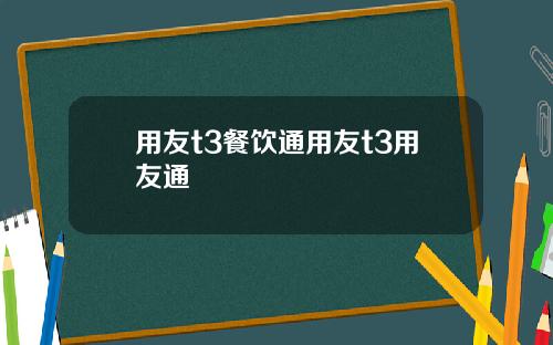 用友t3餐饮通用友t3用友通