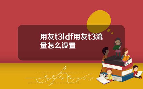 用友t3ldf用友t3流量怎么设置