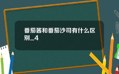 番茄酱和番茄沙司有什么区别_4